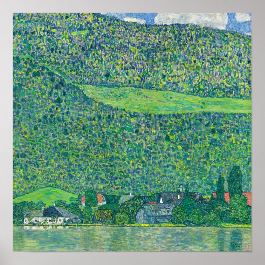 Gustav Klimt - Litzlberg aan de Attersee Poster (Voorkant)