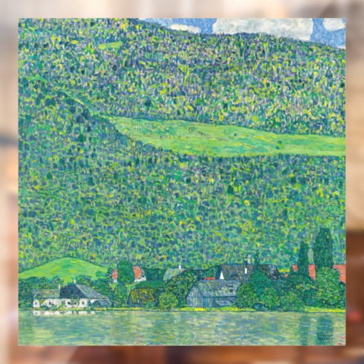 Gustav Klimt - Litzlberg am Attersee Raamsticker (Vel 2)