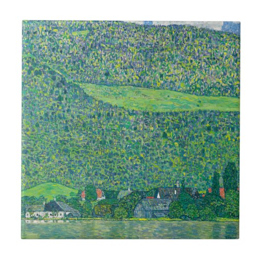 Gustav Klimt - Litzlberg am Attersee Tegeltje (Voorkant)