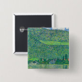 Gustav Klimt - Litzlberg am Attersee Vierkante Button 5,1 Cm (Voorkant /achterkant)