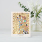 Gustav Klimt Lovers Embrace Art Exhibition Poster Briefkaart (Staand voorkant)