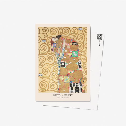 Gustav Klimt Lovers Embrace Art Exhibition Poster Briefkaart