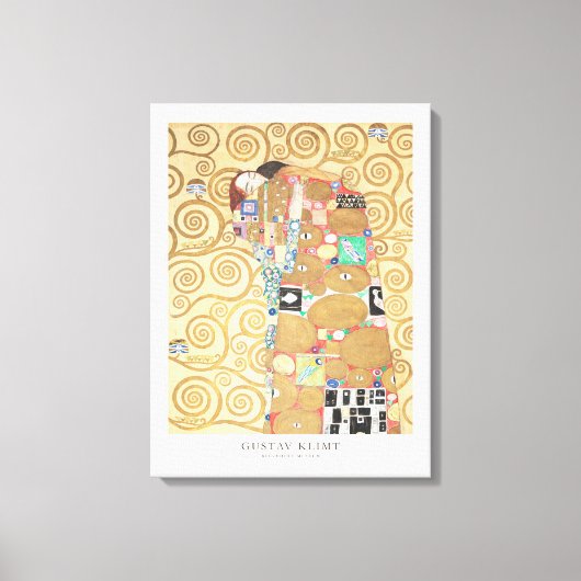 Gustav Klimt Lovers Embrace Art Exhibition Poster Canvas Afdruk (Voorkant)