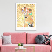 Gustav Klimt Lovers Embrace Art Exhibition Poster Canvas Afdruk (Insitu (Woonkamer))
