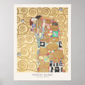 Gustav Klimt Lovers Embrace Art Exhibition Square Poster (Voorkant)