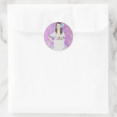 GUSTAV KLIMT "MADA PRIMAVESI" ROUND ENVELOPE SEAL RONDE STICKER (Tas)