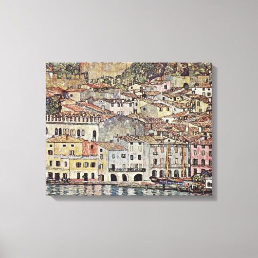 Gustav Klimt - Malcesine aan het Gardameer Canvas Afdruk (Voorkant)