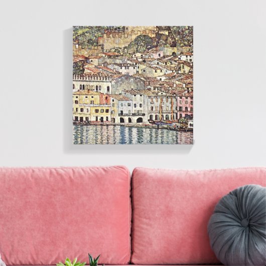 Gustav Klimt - Malcesine aan het Gardameer Canvas Afdruk (Insitu (Woonkamer))
