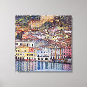 Gustav Klimt - Malcesine bij het Garda-meer in Ita Canvas Afdruk (Voorkant)