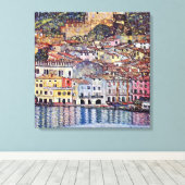 Gustav Klimt - Malcesine bij het Garda-meer in Ita Canvas Afdruk (Insitu (Houten vloer))