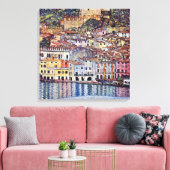 Gustav Klimt - Malcesine bij het Garda-meer in Ita Canvas Afdruk (Insitu (Woonkamer))