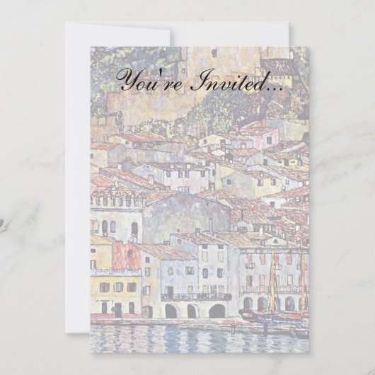 Gustav Klimt - Malcesine bij het Garda-meer in Ita Kaart (Voorkant)