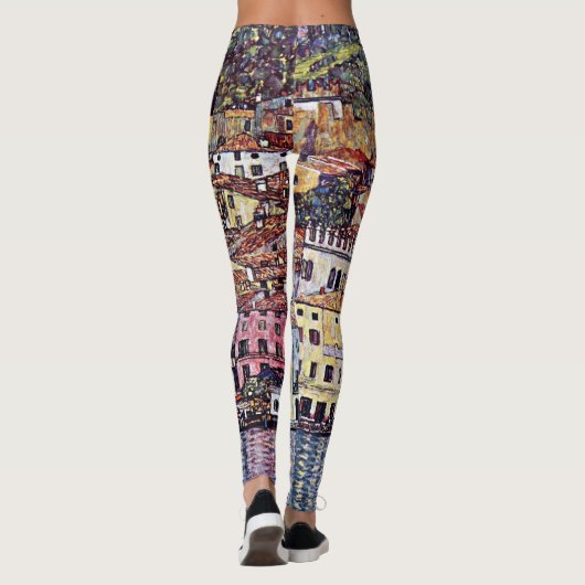 Gustav Klimt - Malcesine bij het Garda-meer in Ita Leggings (Achterkant)