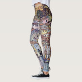 Gustav Klimt - Malcesine bij het Garda-meer in Ita Leggings (Links)