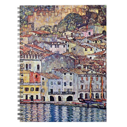 Gustav Klimt - Malcesine bij het Garda-meer in Ita Notitieboek (Voorkant)