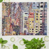 Gustav Klimt - Malcesine bij het Garda-meer in Ita Theedoek (Gevouwen)