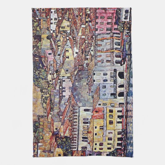 Gustav Klimt - Malcesine bij het Garda-meer in Ita Theedoek (Verticaal)