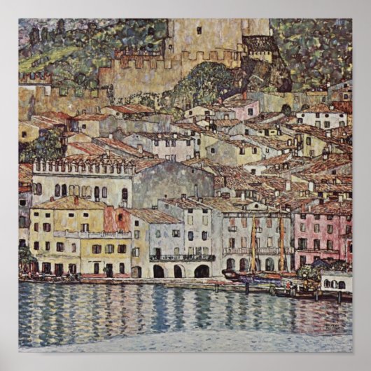 Gustav Klimt - Malcesine Lake Garda Italië Poster (Voorkant)