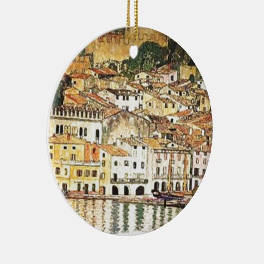 Gustav Klimt - Malcesine op het Gardameer Keramisch Ornament (Rechts)