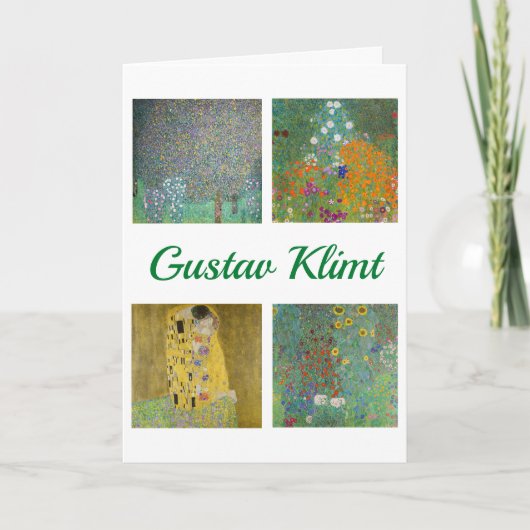 Gustav Klimt Masterstuks Patchwork Kaart (Voorkant)