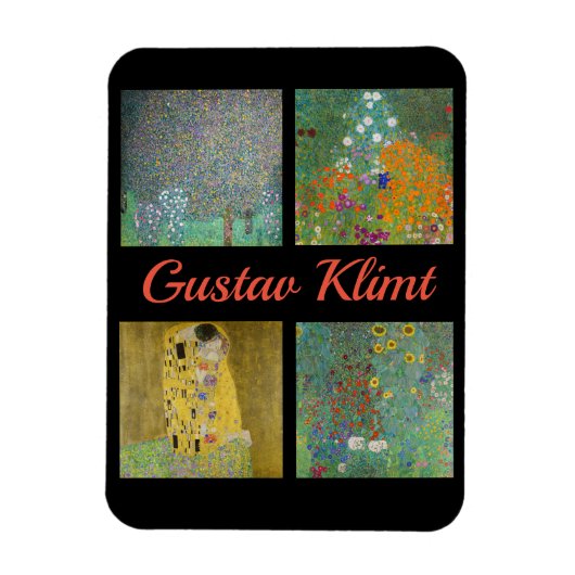 Gustav Klimt Masterstuks Patchwork Magneet (Verticaal)