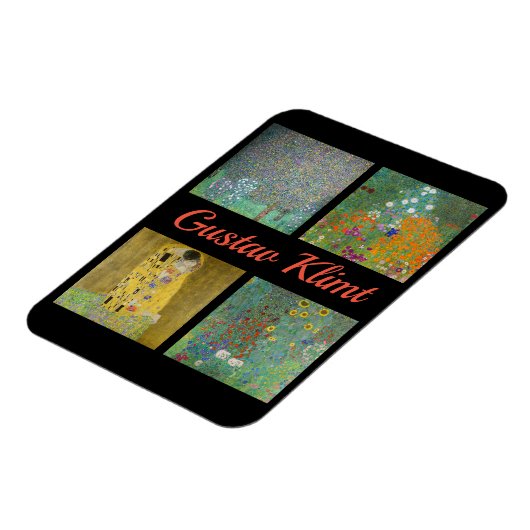 Gustav Klimt Masterstuks Patchwork Magneet (Linkerzijde)