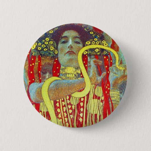 Gustav Klimt Medicine II Ronde Button 5,7 Cm (Voorkant)