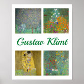 Gustav Klimt Meesterwerken Patchwork Poster (Voorkant)
