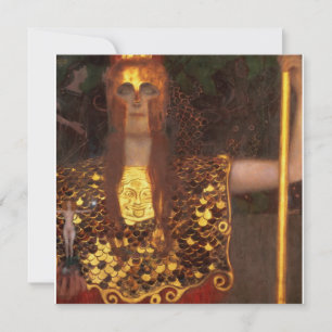 Gustav Klimt - Minerva of Pallas Athena Feestdagenkaart