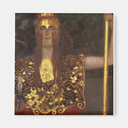Gustav Klimt - Minerva of Pallas Athena Magneet (Voorkant)