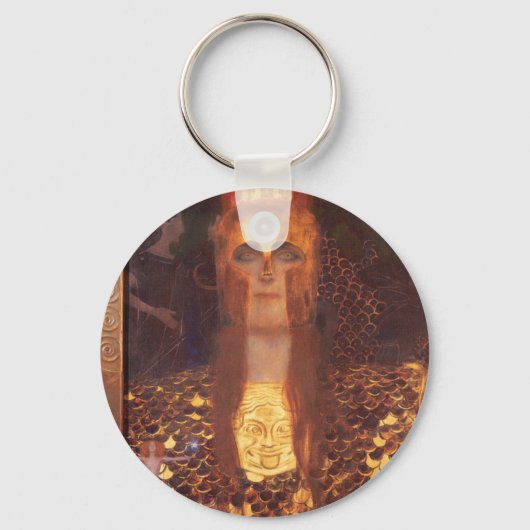 Gustav Klimt Minerva Pallas Athena Sleutelhanger (Voorkant)