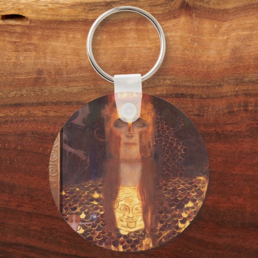 Gustav Klimt Minerva Pallas Athena Sleutelhanger (Voorkant)