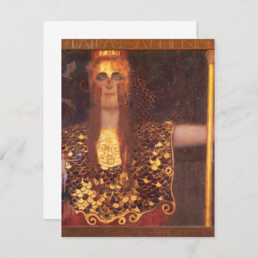 Gustav Klimt Minerva Pallas Athena Uitnodigingen (Voorkant / Achterkant)