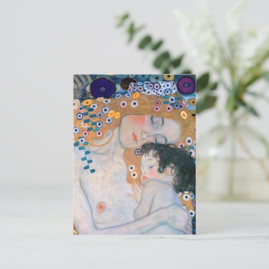 Gustav Klimt - Moeder en kind Briefkaart (Staand voorkant)