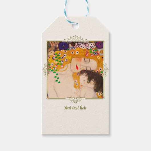 Gustav Klimt - Moeder en kind Cadeaulabel (Voorkant)