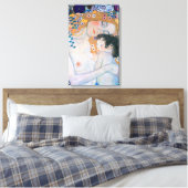 Gustav Klimt - Moeder en kind Canvas Afdruk (Insitu (Slaapkamer))