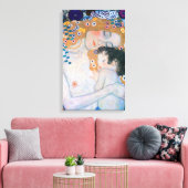 Gustav Klimt - Moeder en kind Canvas Afdruk (Insitu (Woonkamer))