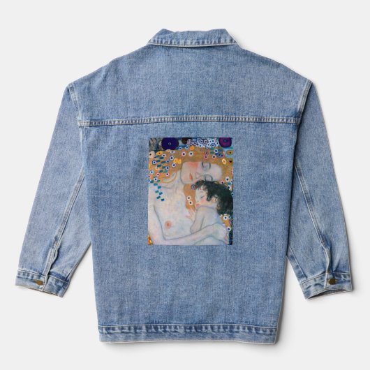 Gustav Klimt - Moeder en kind Denim Jacket (Achterkant)