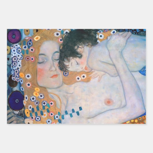 Gustav Klimt - Moeder en kind Inpakpapier Vel (Voorkant)