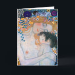 Gustav Klimt - Moeder en kind Kaart<br><div class="desc">Moeder en kind (detail van drie jaar vrouw) - Gustav Klimt,  Oil on Canvas,  1905</div>