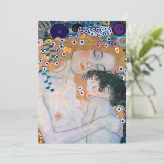 Gustav Klimt - Moeder en kind Kaart (Staand voorkant)