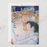 Gustav Klimt - Moeder en kind Kaart<br><div class="desc">Moeder en kind (detail van drie jaar vrouw) - Gustav Klimt,  Oil on Canvas,  1905</div>