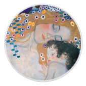 Gustav Klimt - Moeder en kind Keramische Knop (Voorkant)