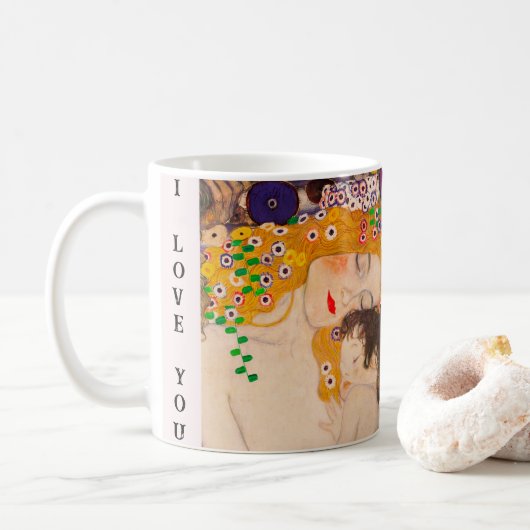 Gustav Klimt - Moeder en kind Koffiemok (Met donut)
