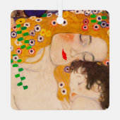 Gustav Klimt - Moeder en kind Metalen Ornament (Achterkant)