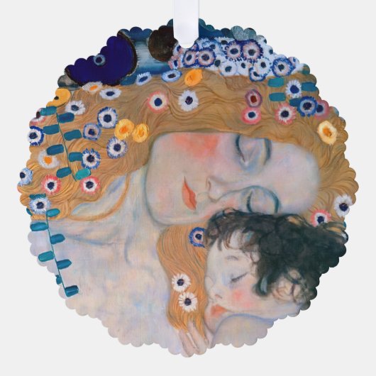 Gustav Klimt - Moeder en Kind Ornament Kaart (Voorkant)