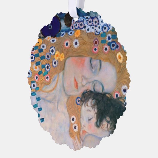 Gustav Klimt - Moeder en Kind Ornament Kaart (Links)