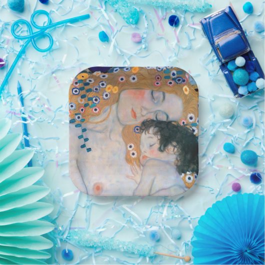 Gustav Klimt - Moeder en kind Papieren Bordje (Feest)