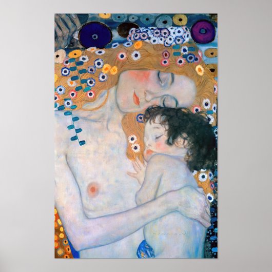 Gustav Klimt - Moeder en kind Poster (Voorkant)
