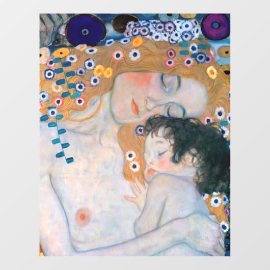Gustav Klimt - Moeder en kind Raamsticker (Vel)